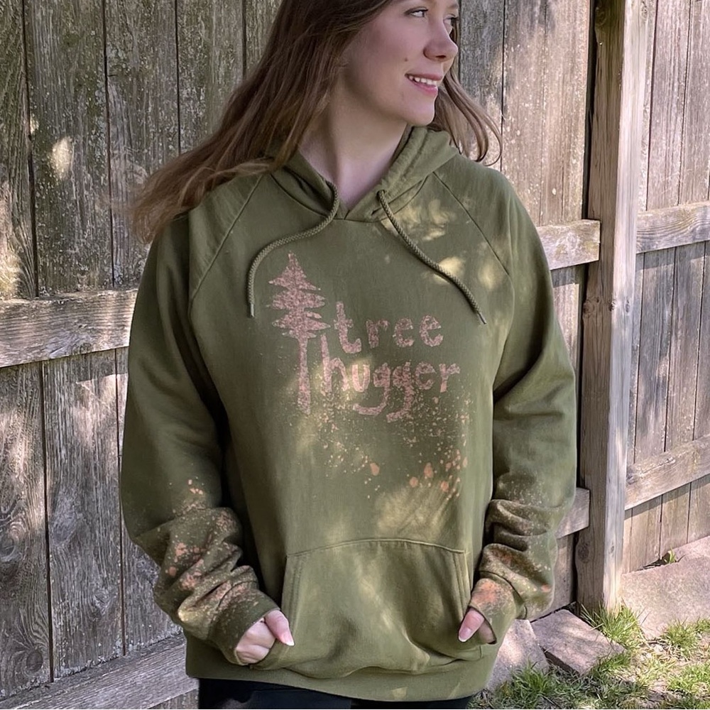 NWT Organic Cotton Hand Dyed Sustainable brand Vois Pullover Hoodie